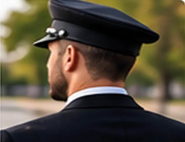 Chauffeur professionnel en tenue
